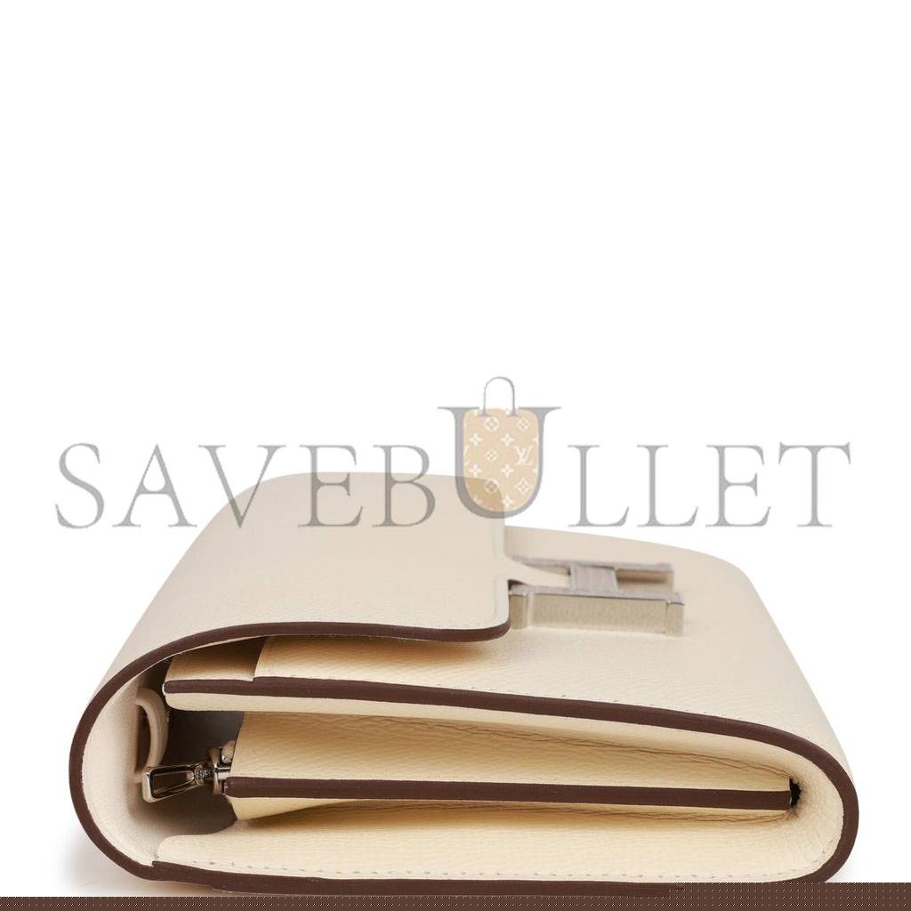 H**mes constance wallet to go nata epsom and lizard palladium hardware (22*11cm)