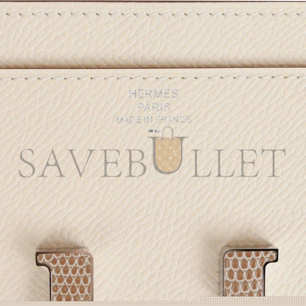 H**mes constance wallet to go nata epsom and lizard palladium hardware (22*11cm)