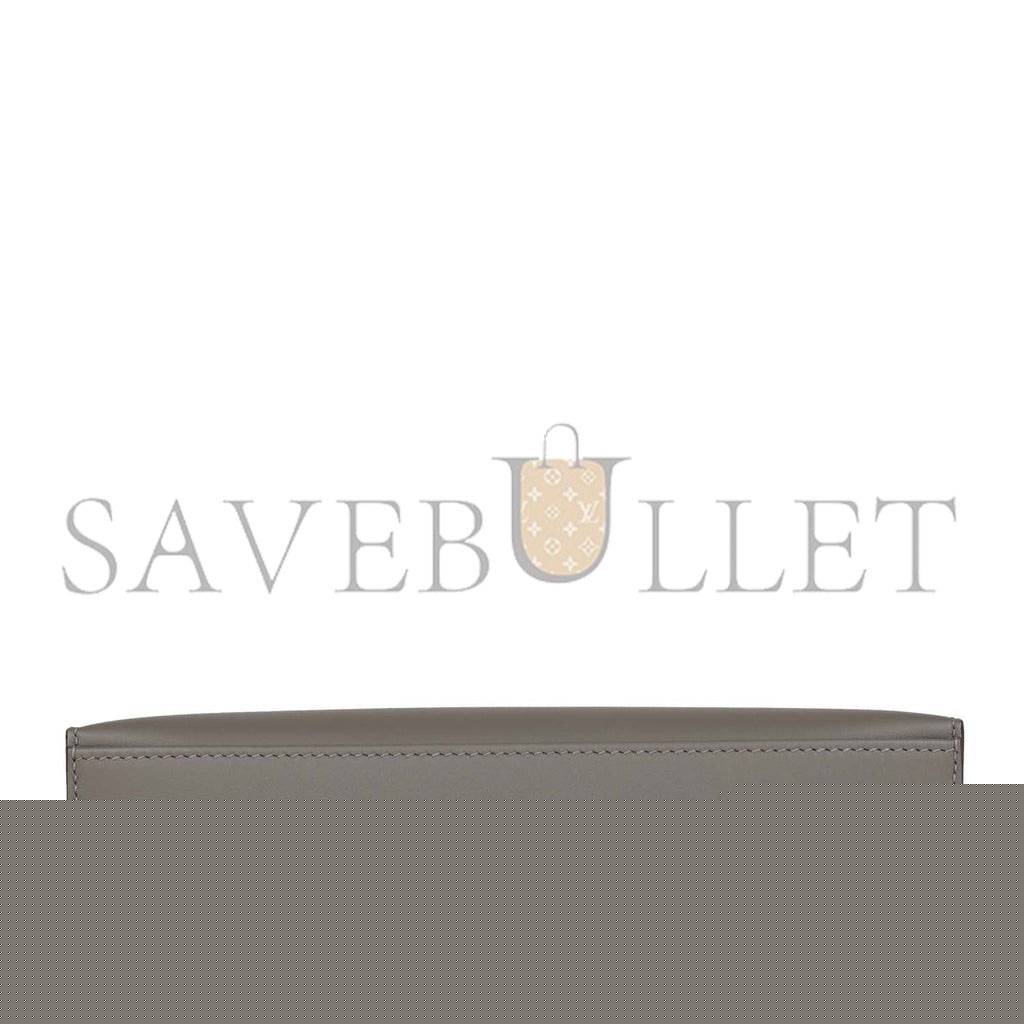 H**mes mini kelly pochette gris meyer swift palladium hardware (22*14*7cm)