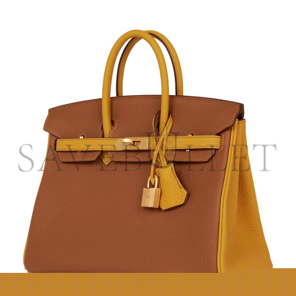 H**mes special order (hss) birkin 25 gold and jaune ambre togo brushed gold hardware handmade(25cm)