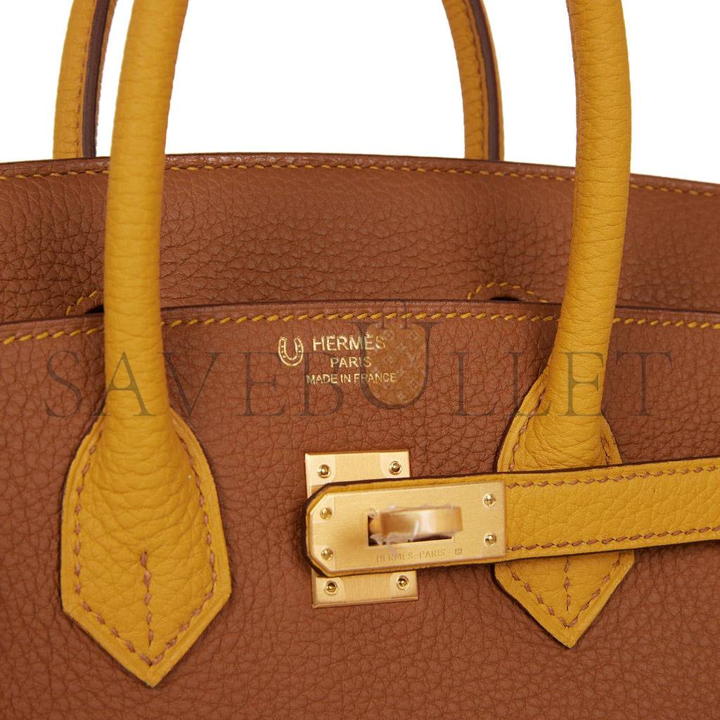 H**mes special order (hss) birkin 25 gold and jaune ambre togo brushed gold hardware handmade(25cm)