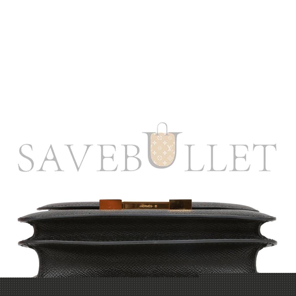 H**mes constance 18 black epsom gold hardware (18cm)