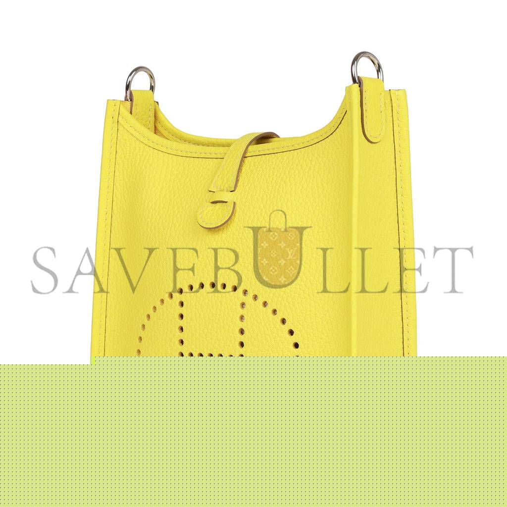 H**mes evelyne tpm lime clemence palladium hardware (17cm)