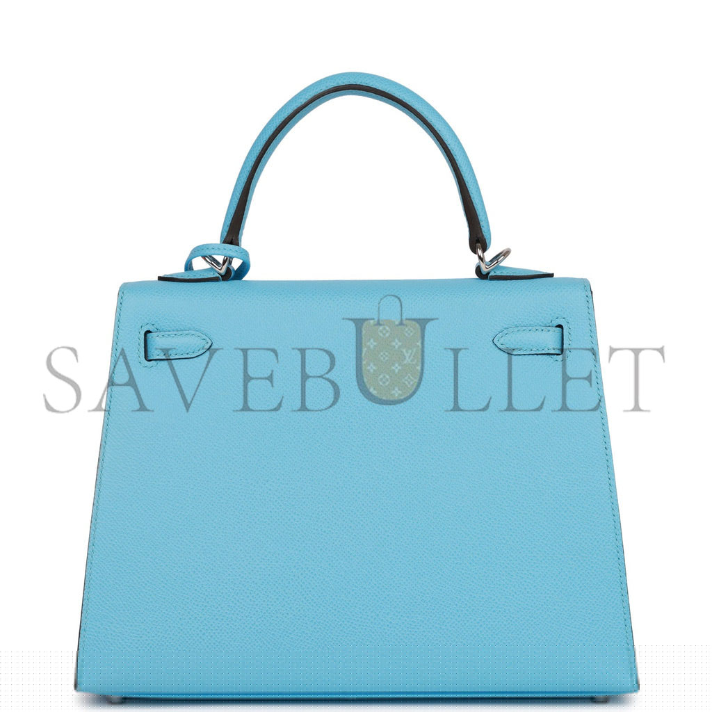 H**mes kelly sellier 25 celeste epsom palladium hardware (25*17*7cm)