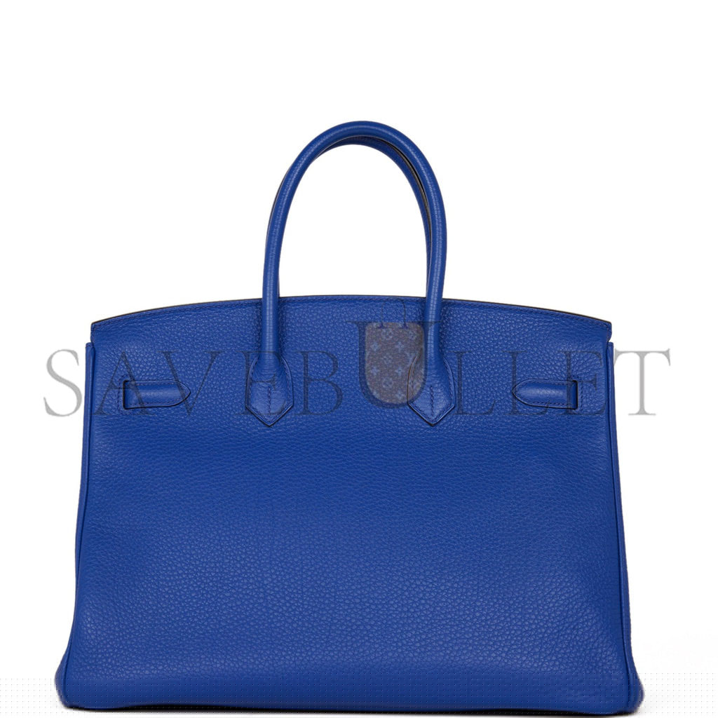 H**mes birkin 35 bleu electric togo palladium hardware (35cm)