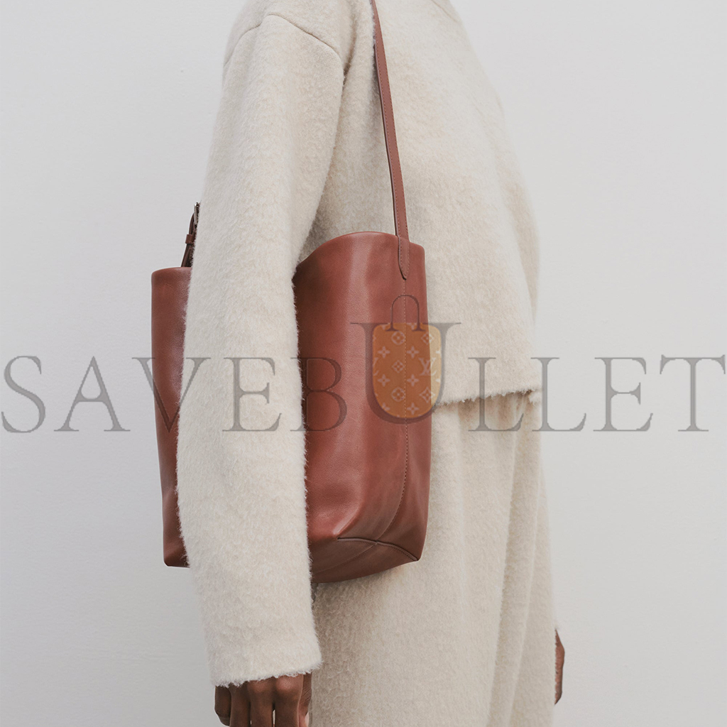 THE ROW MEDIUM NS SHOULDER BAG IN LEATHER COGNAC W1588L72CGNPL (33*28*15cm)
