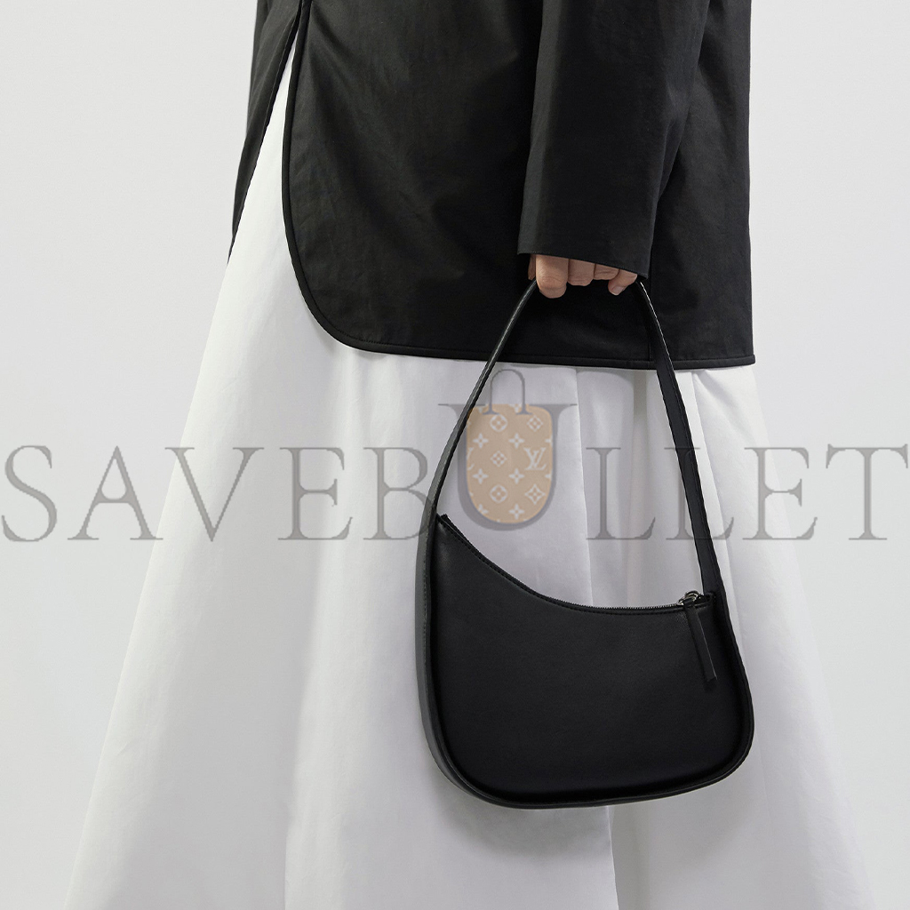 THE ROW HALF MOON BAG IN LEATHER BLACK W1249L52BLPL (34*20*6cm)