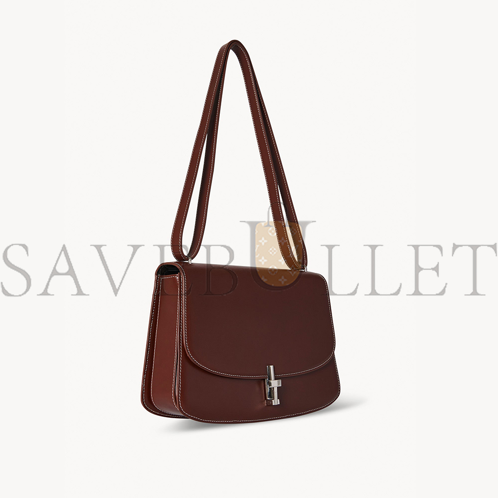 THE ROW SOFIA 10.00 SHOULDER BAG IN LEATHER CHERRY WOOD W1570L60CHYWD (25*18*8cm)