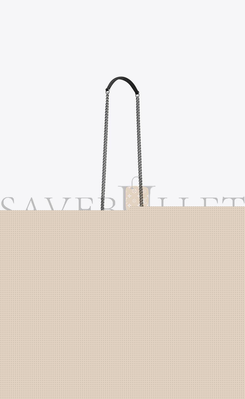 YSL SUNSET MEDIUM CHAIN BAG IN COATED BARK LEATHER 442906H3Z0N1000 (22*16*6.5cm)