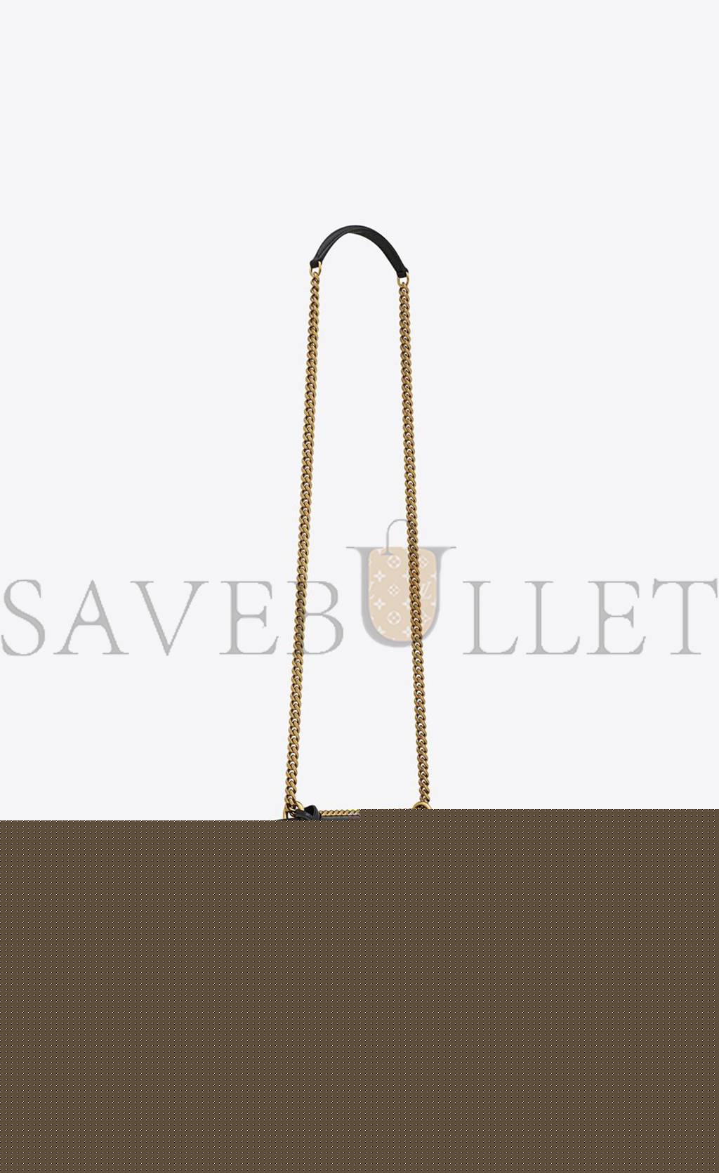YSL SUNSET MEDIUM CHAIN BAG IN COATED BARK LEATHER 442906H3Z0W1000 (22*16*6.5cm)