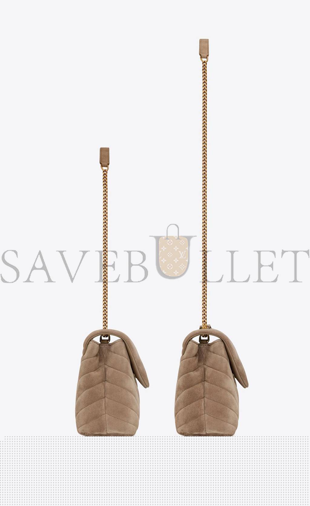 YSL LOULOU SMALL CHAIN BAG IN QUILTED "Y" SUEDE 4946991U8612346 (25*17*9cm)