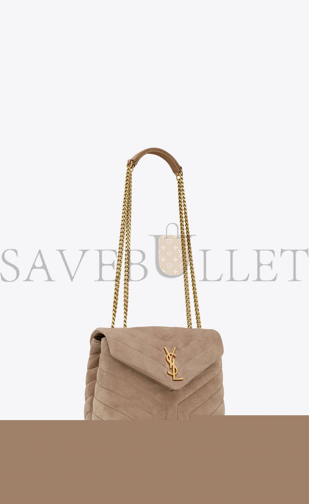 YSL LOULOU SMALL CHAIN BAG IN QUILTED "Y" SUEDE 4946991U8612346 (25*17*9cm)