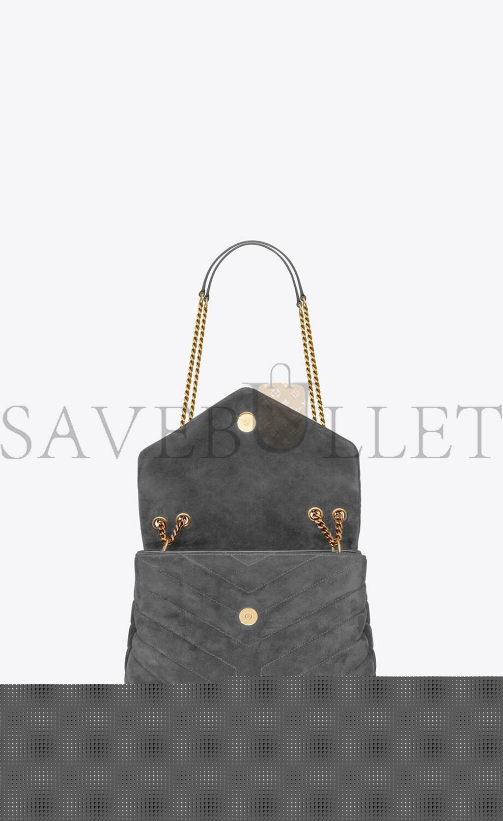 YSL LOULOU SMALL CHAIN BAG IN QUILTED SUEDE 4946991U8671112 (23*17*9cm)