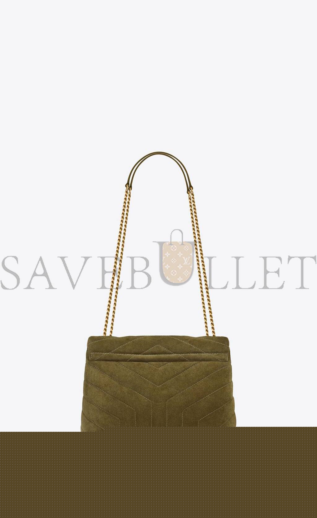 YSL LOULOU SMALL IN QUILTED "Y" SUEDE 4946991U8673206 (23*17*9cm)
