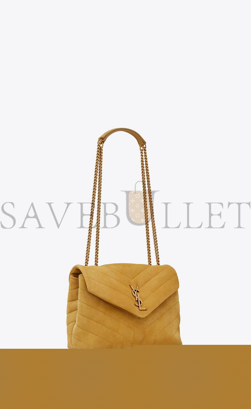 YSL LOULOU SMALL CHAIN BAG IN QUILTED "Y" SUEDE 4946991U8677314 (23*17*9cm)