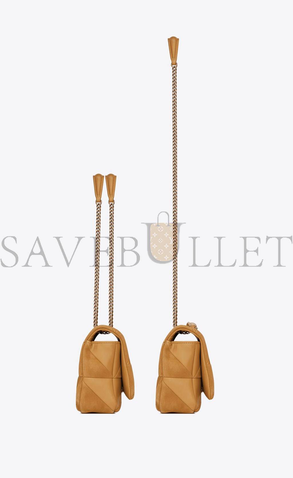 YSL JAMIE MEDIUM CHAIN BAG "CARRÉ RIVE GAUCHE" IN LAMBSKIN AND SUEDE" IN LAMBSKIN AND SUEDE 515821COPP77019 (25*15*7.5cm)