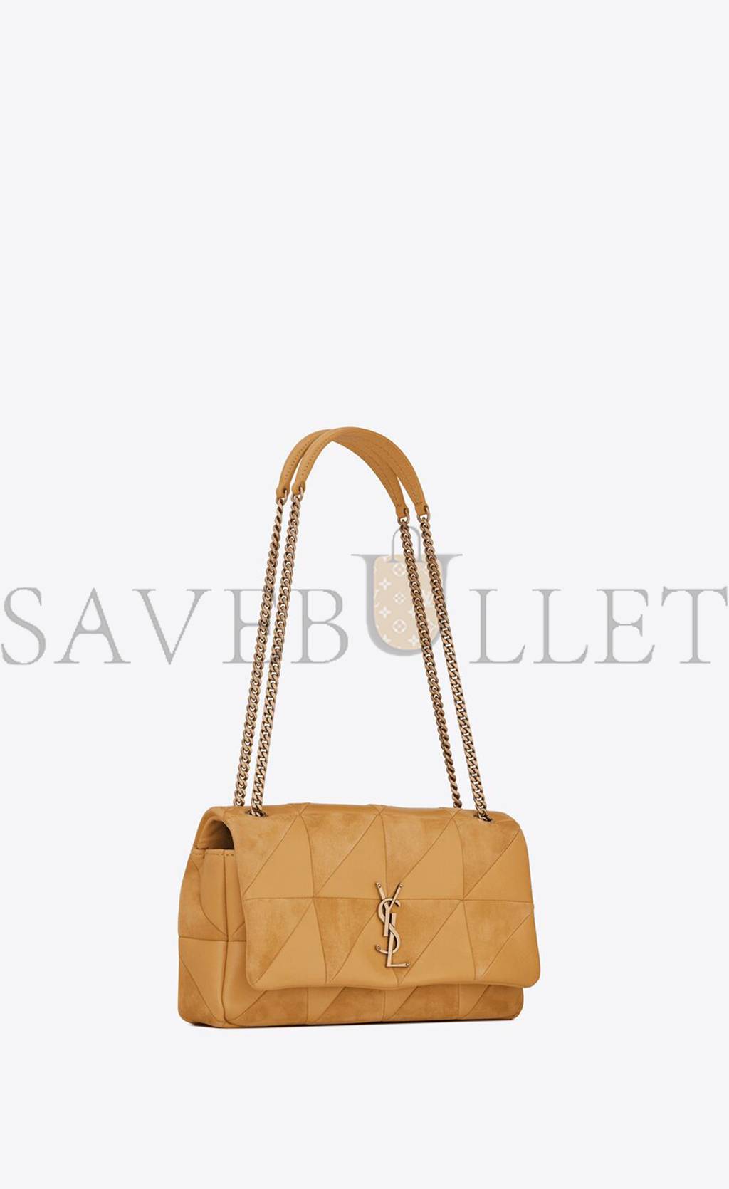 YSL JAMIE MEDIUM CHAIN BAG "CARRÉ RIVE GAUCHE" IN LAMBSKIN AND SUEDE" IN LAMBSKIN AND SUEDE 515821COPP77019 (25*15*7.5cm)