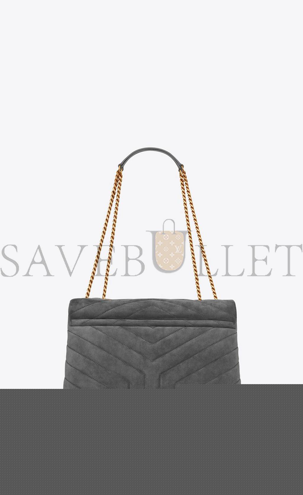 YSL LOULOU MEDIUM CHAIN BAG IN "Y"-QUILTED SUEDE 5749461U8671112 (32*22*12cm)