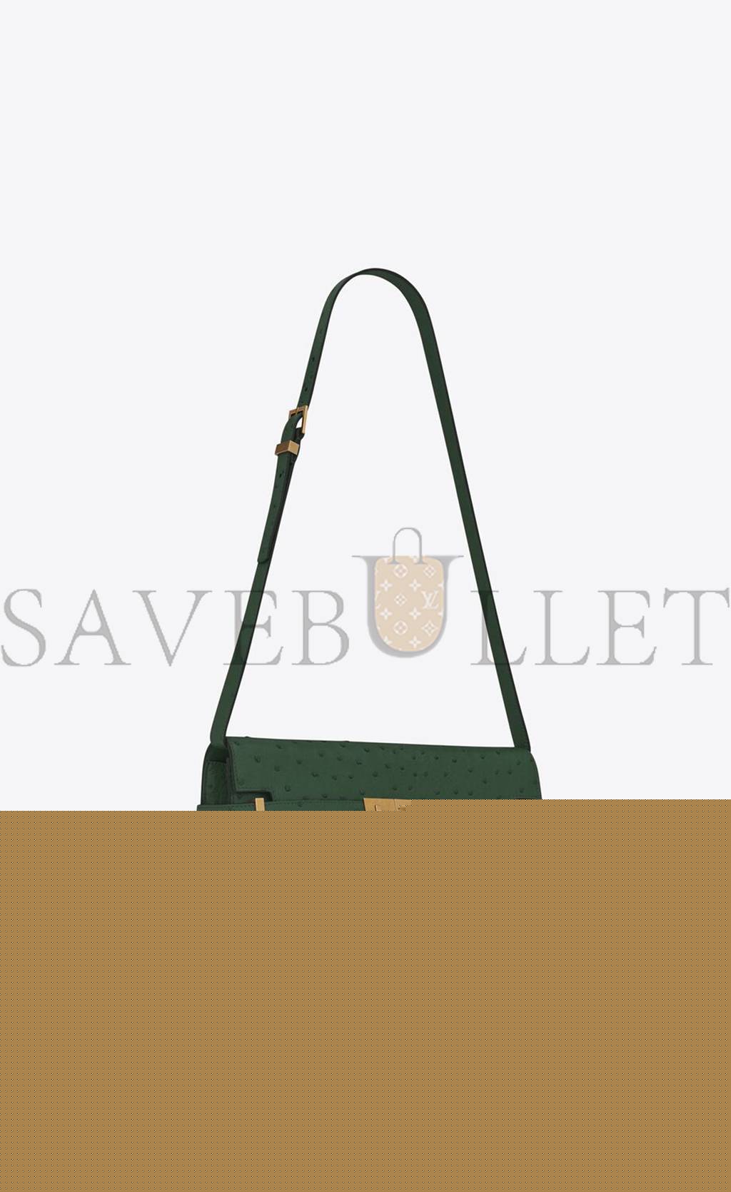 YSL MANHATTAN SHOULDER BAG IN OSTRICH 579271L3F0W3222 (29*20*7.5cm)