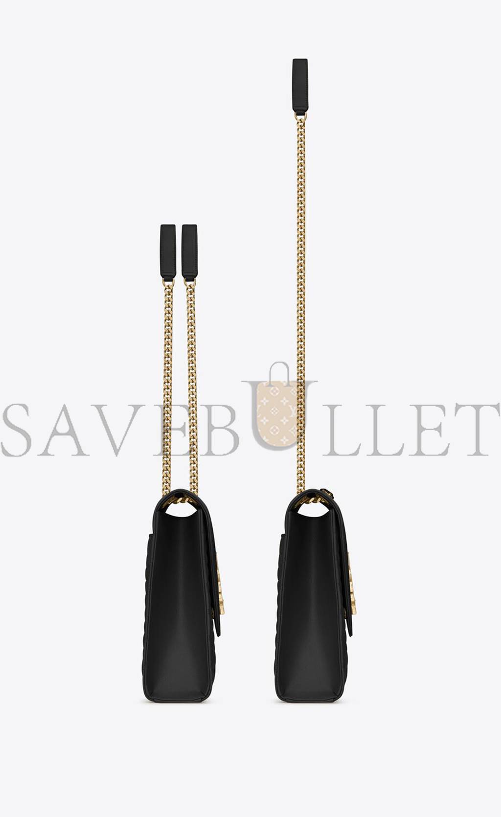 YSL ENVELOPE LARGE BAG IN MIX MATELASSÉ GRAIN DE POUDRE EMBOSSED LEATHER 600166BOW911000 (31*22*7.5cm)