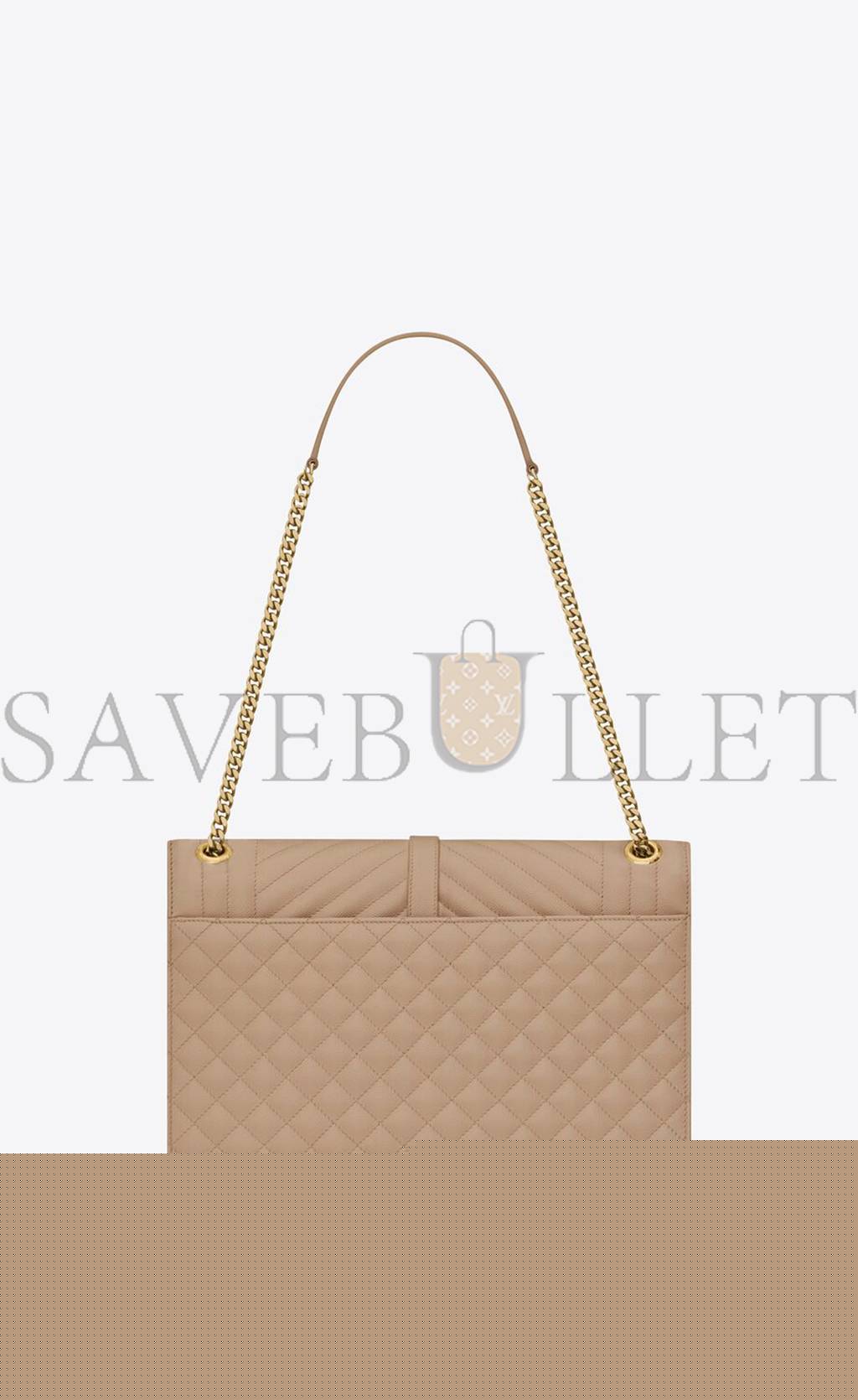 YSL ENVELOPE LARGE BAG IN MIX MATELASSÉ GRAIN DE POUDRE EMBOSSED LEATHER 600166BOW912721 (31*22*7.5cm)
