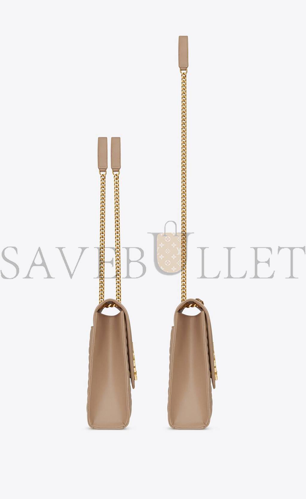 YSL ENVELOPE LARGE BAG IN MIX MATELASSÉ GRAIN DE POUDRE EMBOSSED LEATHER 600166BOW912721 (31*22*7.5cm)