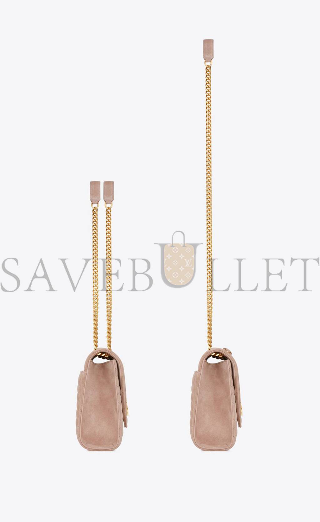 YSL ENVELOPE MEDIUM CHAIN BAG IN MIX MATELASSÉ SUEDE 6001851S7F12738 (24*17.5*6cm)