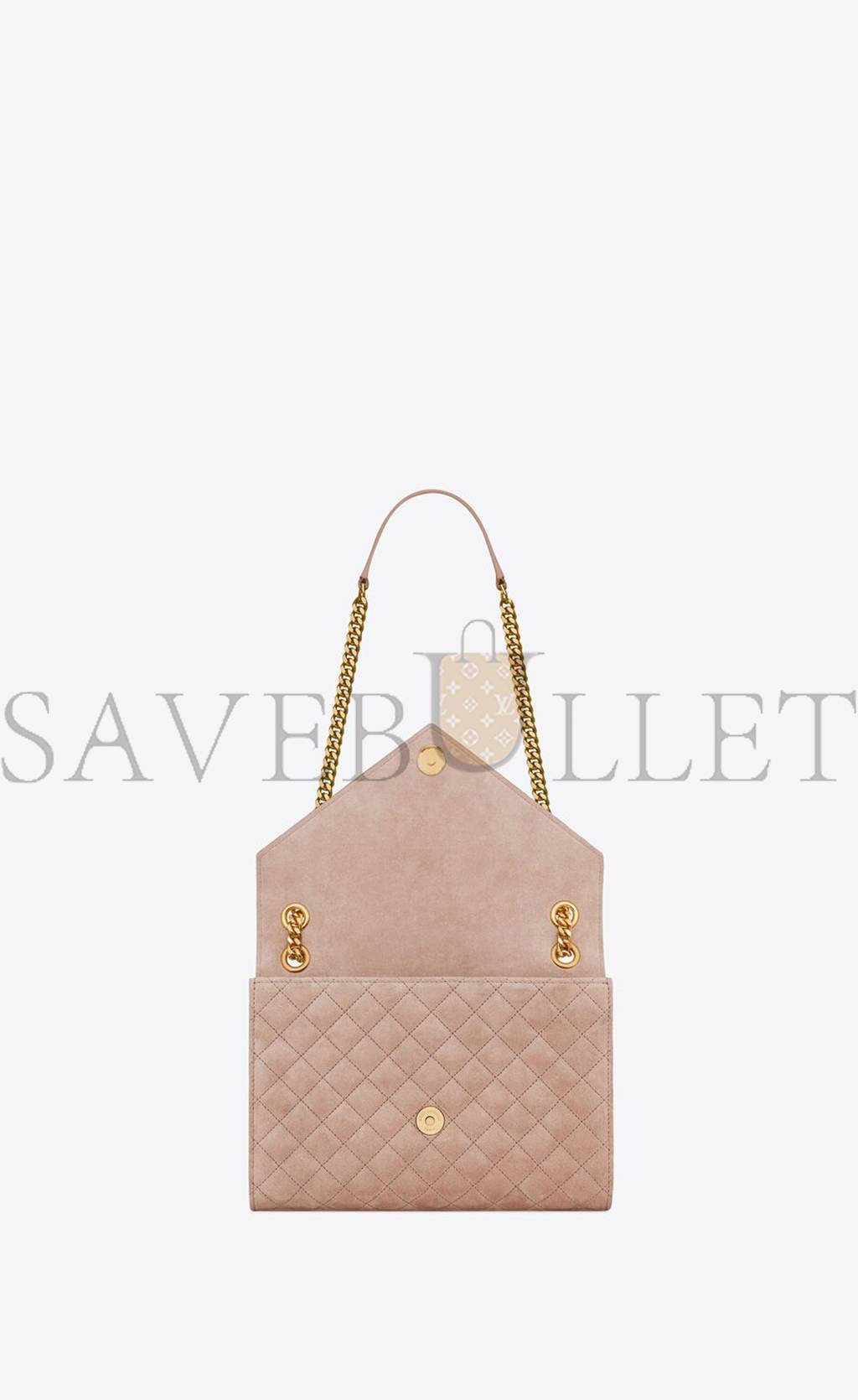 YSL ENVELOPE MEDIUM CHAIN BAG IN MIX MATELASSÉ SUEDE 6001851S7F12738 (24*17.5*6cm)