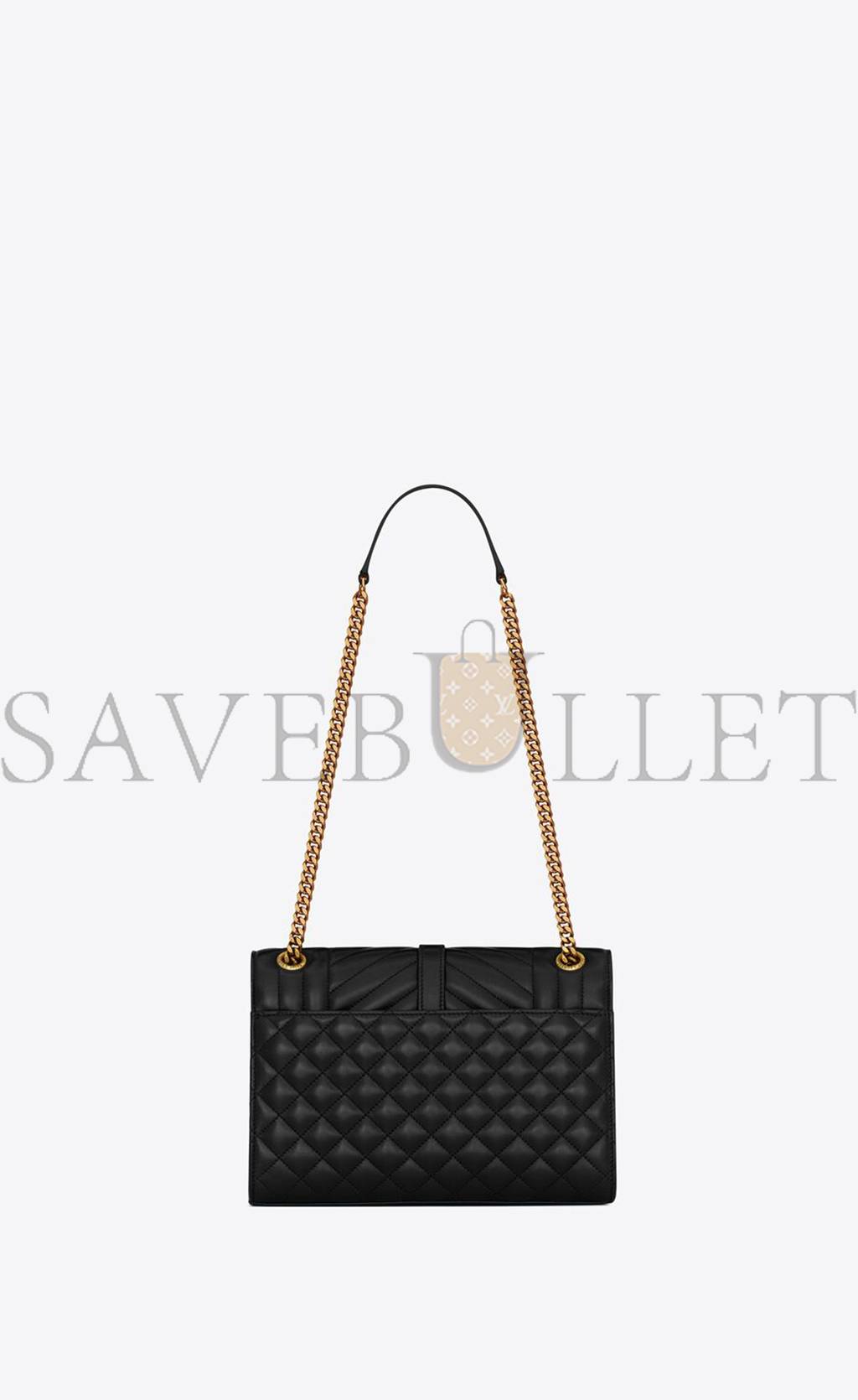 YSL ENVELOPE MEDIUM IN MIX MATELASSÉ LEATHER 600185AABZO1025 (24*17.5*6cm)