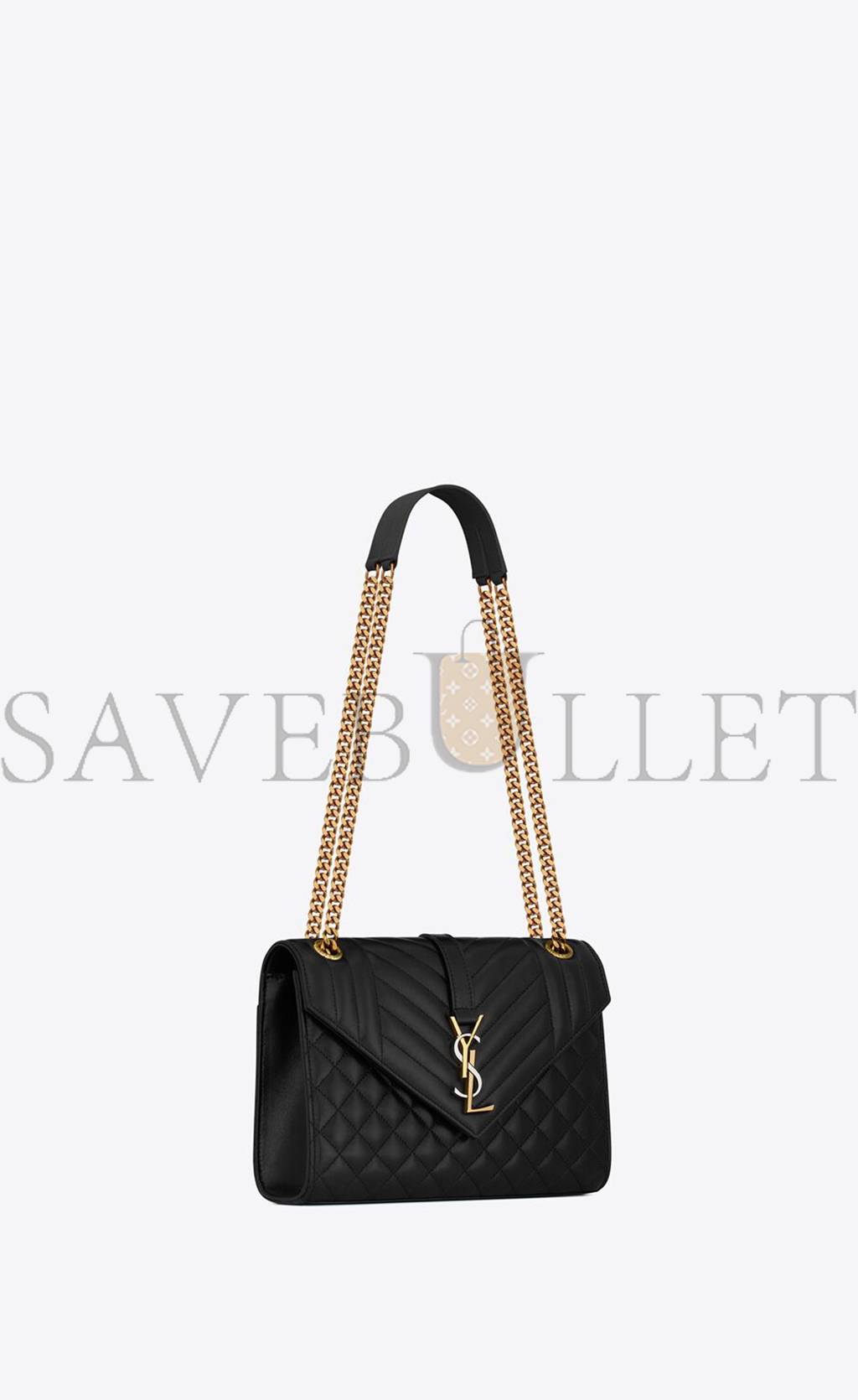 YSL ENVELOPE MEDIUM IN MIX MATELASSÉ LEATHER 600185AABZO1025 (24*17.5*6cm)