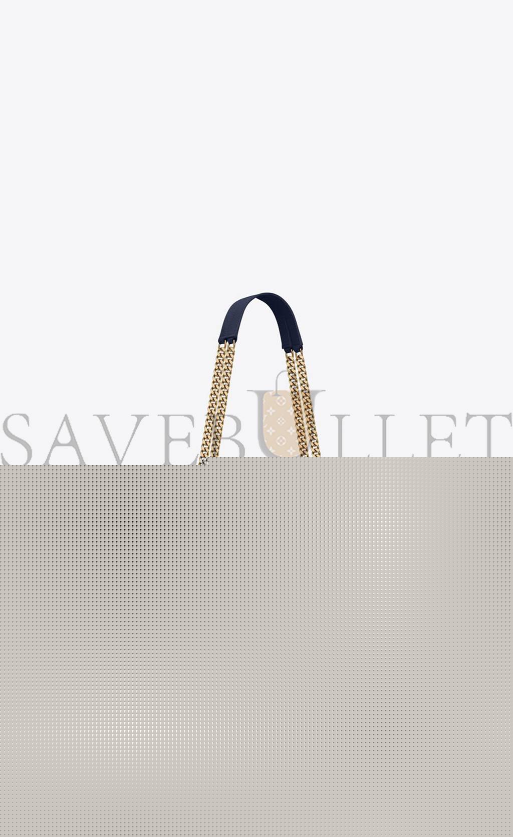 YSL ENVELOPE MEDIUM CHAIN BAG IN MIX MATELASSÉ GRAIN DE POUDRE EMBOSSED LEATHER 600185BOW914147 (24*17.5*6cm)
