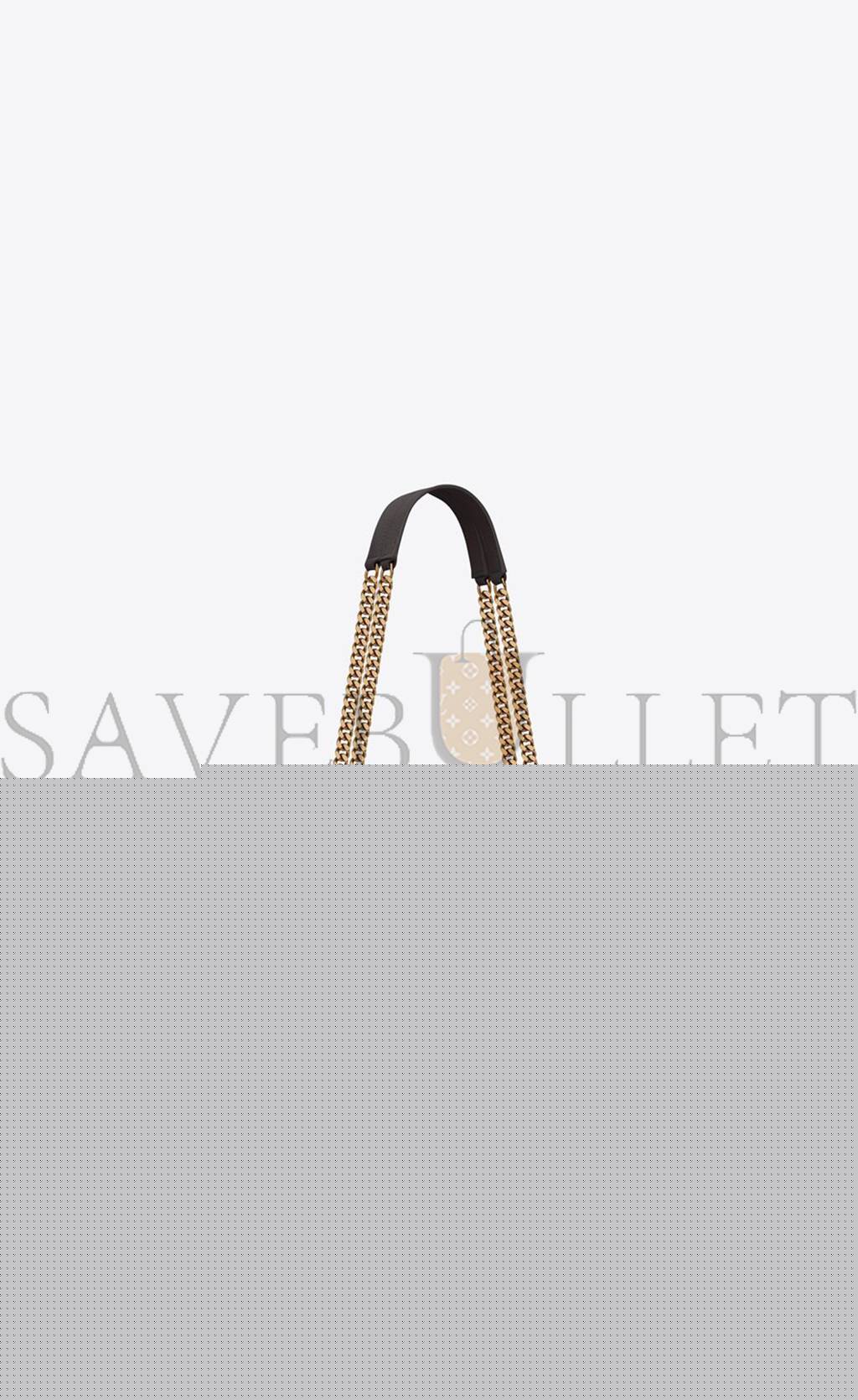 YSL ENVELOPE MEDIUM CHAIN BAG IN MIX MATELASSÉ GRAIN DE POUDRE EMBOSSED LEATHER 600185BOW971112 (24*17.5*6cm)