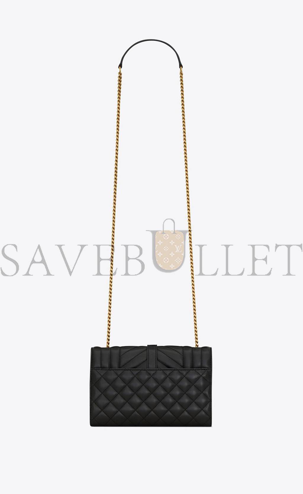 YSL SMALL ENVELOPE IN MIX MATELASSÉ LEATHER 600195AABZO1025 (21*13*6cm)