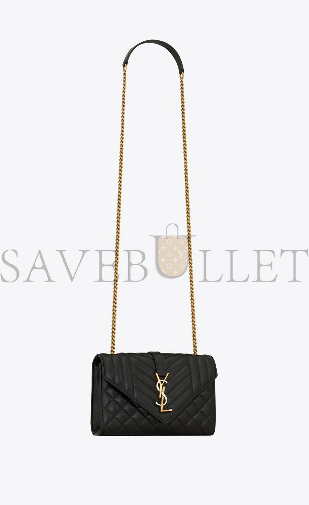 YSL SMALL ENVELOPE IN MIX MATELASSÉ LEATHER 600195AABZO1025 (21*13*6cm)