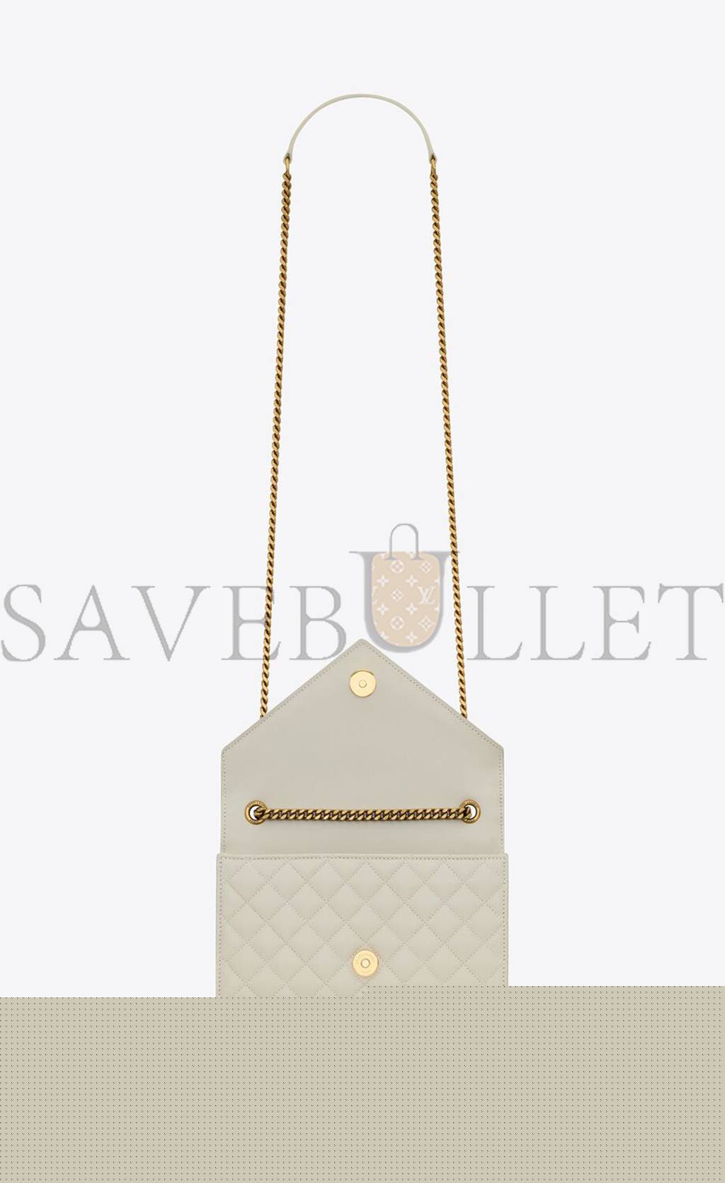 YSL SMALL ENVELOPE IN MIX MATELASSÉ LEATHER 600195AABZO9290 (21*13*6cm)