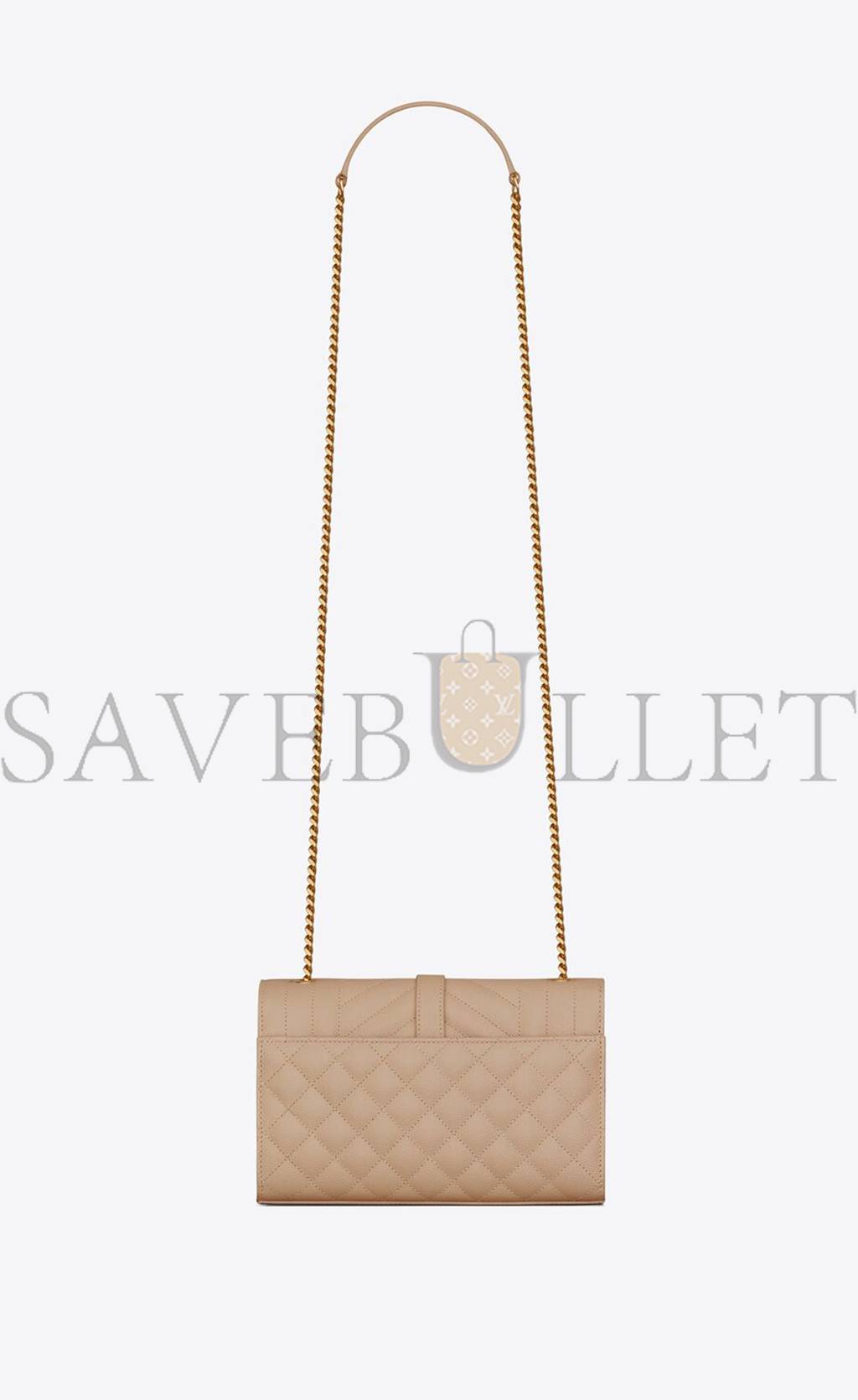 YSL ENVELOPE SMALL BAG IN MIX MATELASSÉ GRAIN DE POUDRE EMBOSSED LEATHER 600195BOW912721 (21*13*6cm)