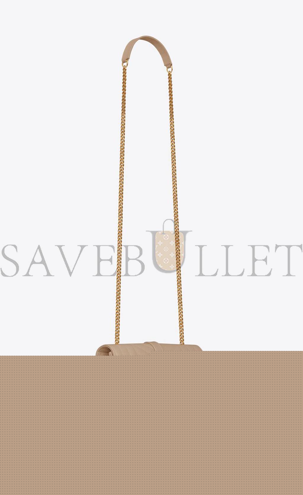 YSL ENVELOPE SMALL BAG IN MIX MATELASSÉ GRAIN DE POUDRE EMBOSSED LEATHER 600195BOW912721 (21*13*6cm)