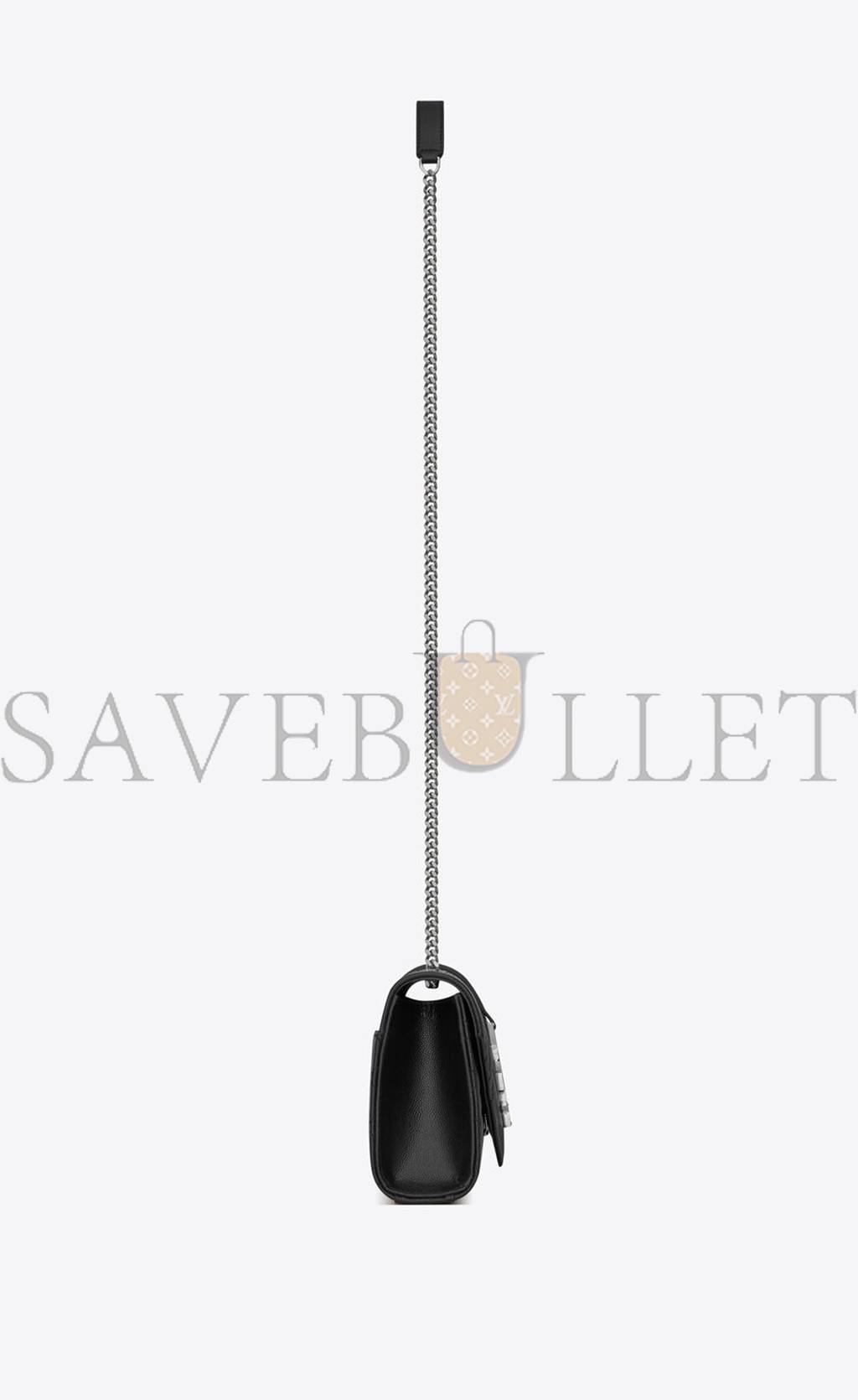 YSL ENVELOPE SMALL BAG IN MIX MATELASSÉ GRAIN DE POUDRE EMBOSSED LEATHER 600195BOW921000 (21*13*6cm)