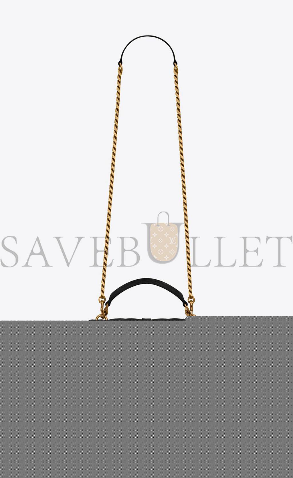 YSL COLLEGE MEDIUM CHAIN BAG IN QUILTED SUEDE 6002791U8071000 (24*17*6.5cm)
