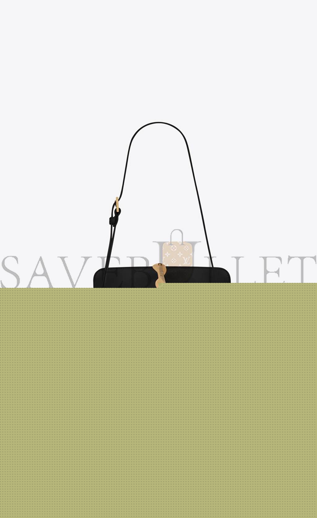 YSL SOLFERINO MEDIUM SATCHEL IN BOX SAINT LAURENT LEATHER 6343050SX0W1000 (23*16*6cm)