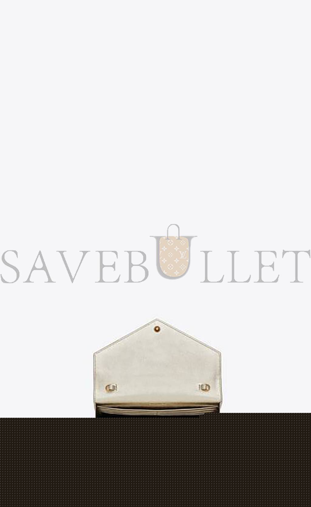Y*L cassandre envelope chain wallet in metallized leather 402031aaagi7100 (19*12.5*3.5cm)