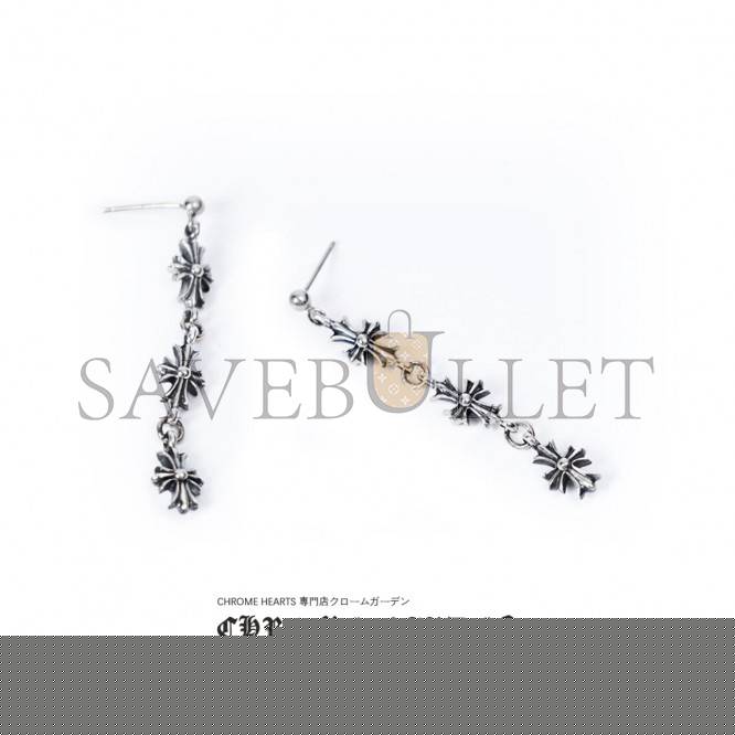 Ch**me He**ts 3 drop cross earring
