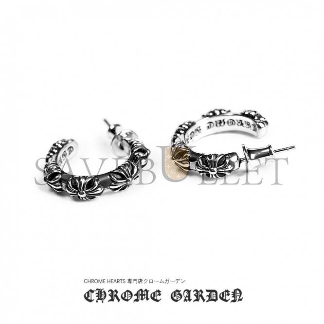 Ch**me He**ts cross hoop earring