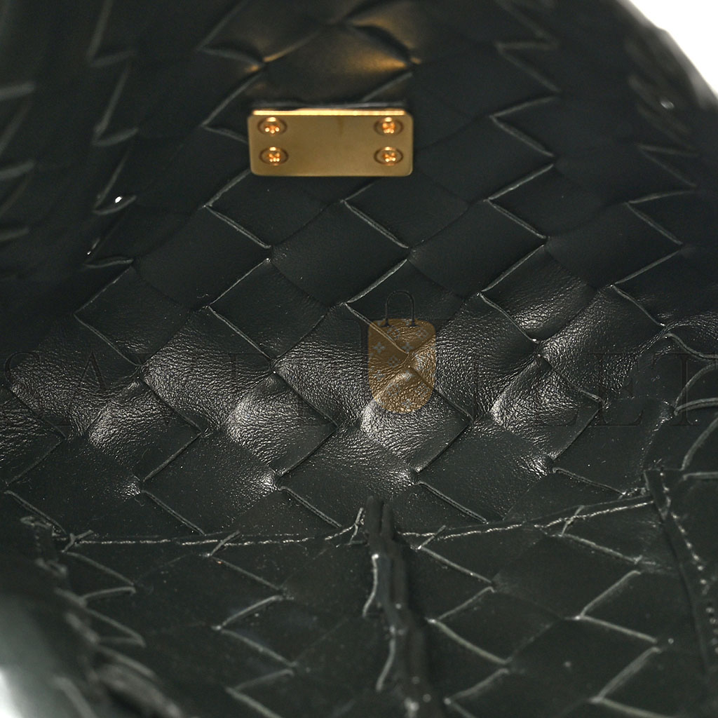 bo*te*ga Ve*ne*ta nappa intrecciato envelope pouch black (20*15cm)