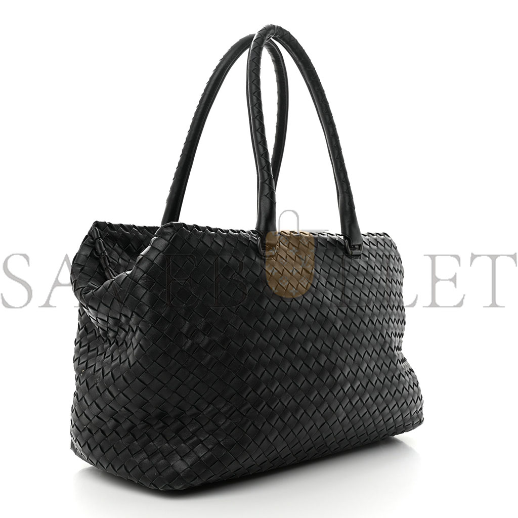 bo*te*ga Ve*ne*ta nappa intrecciato ayers brick tote black (33*23*17cm)