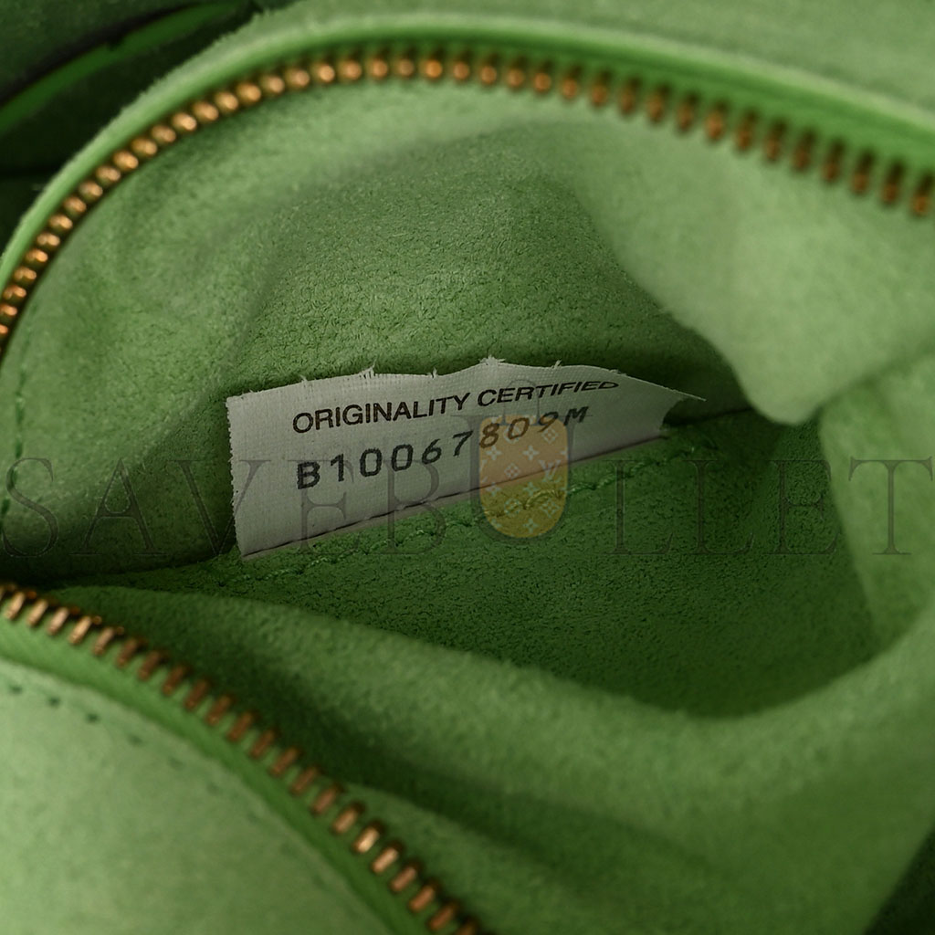 bo*te*ga Ve*ne*ta grained calfskin maxi intrecciato cassette crossbody bag caramel pistachio (23*15*5.5cm)