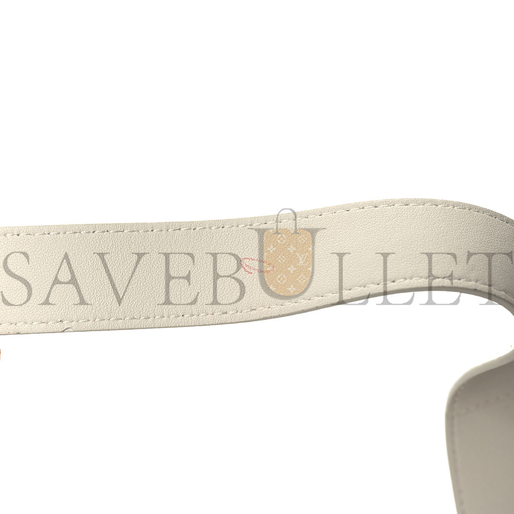 bo*te*ga Ve*ne*ta lambskin maxi intrecciato small cassette crossbody bag white (19*12*4cm)