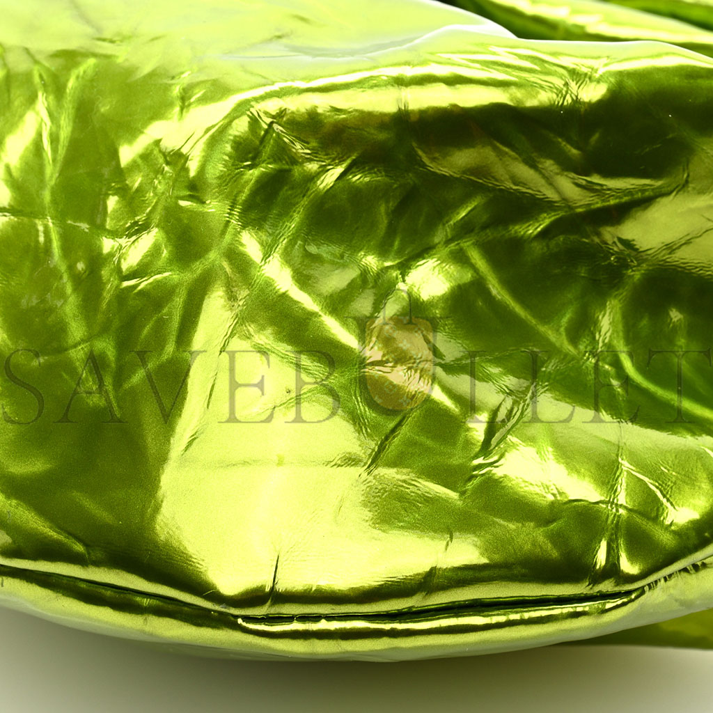 bo*te*ga Ve*ne*ta metallic crushed calfskin mini jodie chlorophyll (26*13*5cm)