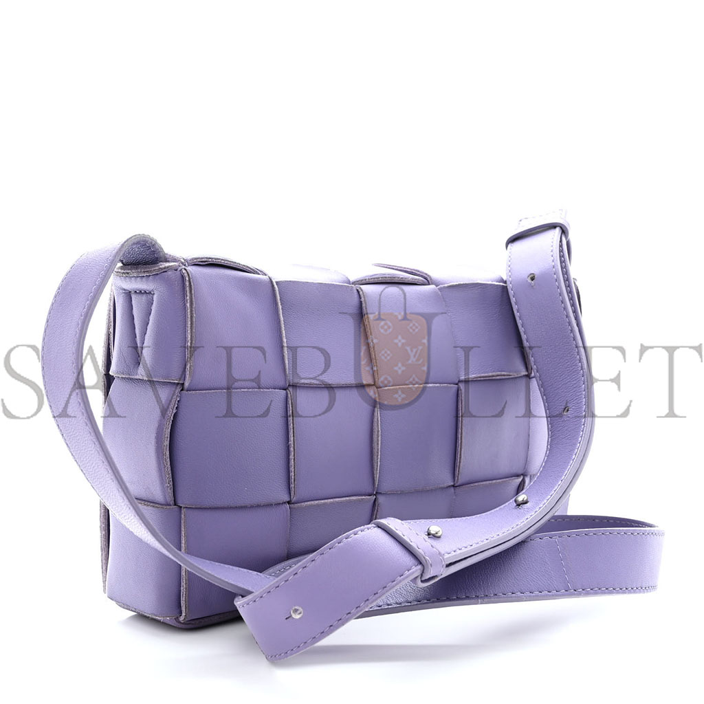 bo*te*ga Ve*ne*ta lambskin intreccio cassette crossbody bag wisteria (23*15*5.5cm)