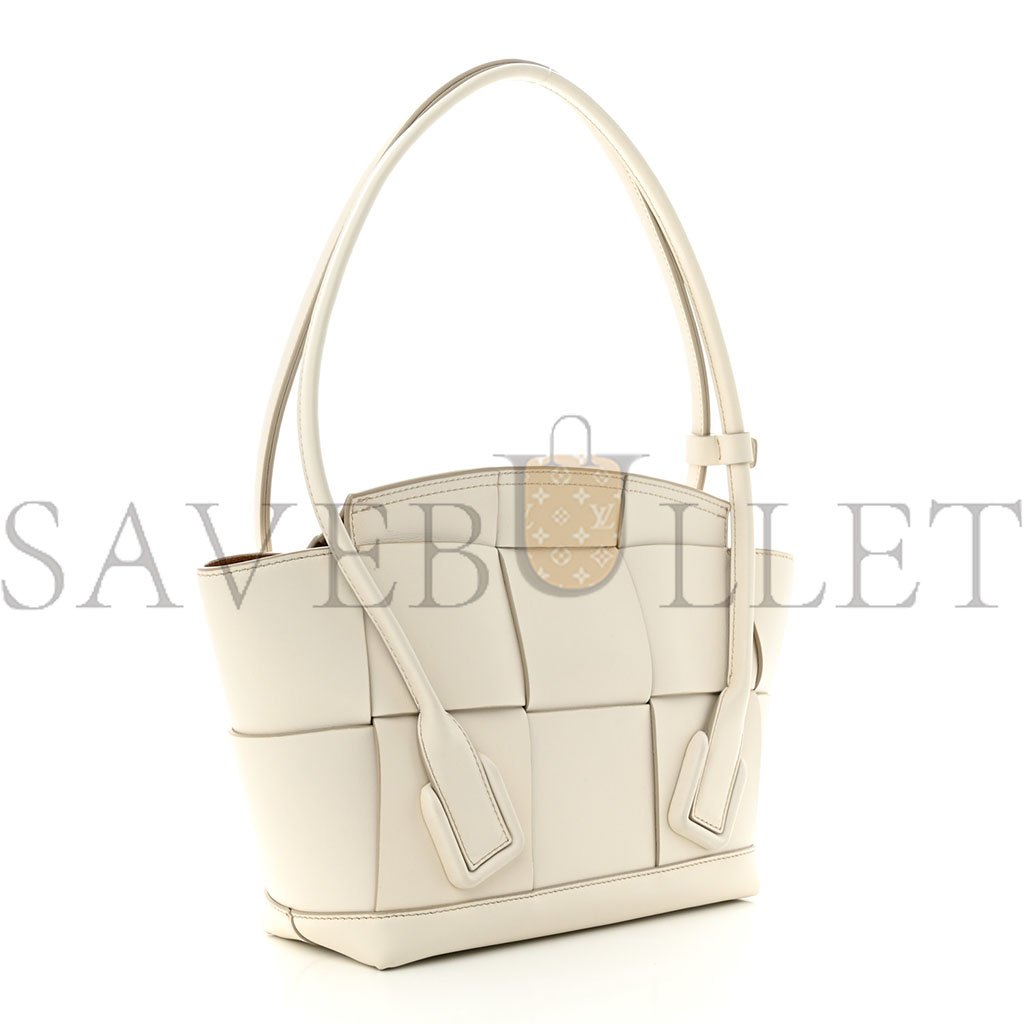bo*te*ga Ve*ne*ta french calfskin maxi intrecciato small arco bianco (22*20*8cm)